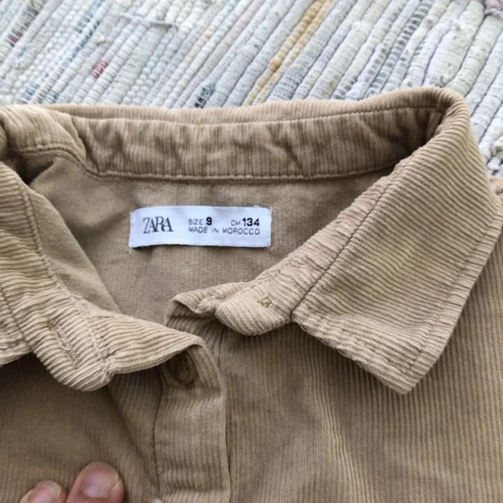 Zara Dress Kids Girls 9 Brown Corduroy Long Sleeve - Picture 2 of 4